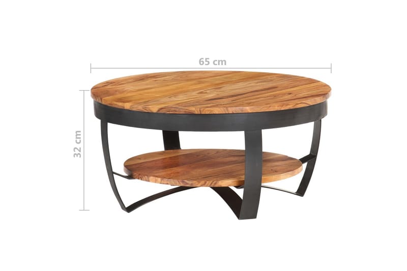 Soffbord 65x65x32 cm massivt akaciaträ - Brun - Möbler - Bord & matgrupper - Soffbord