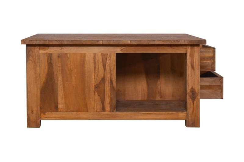 Soffbord 68x68x33 cm massiv teak - Brun - Soffbord