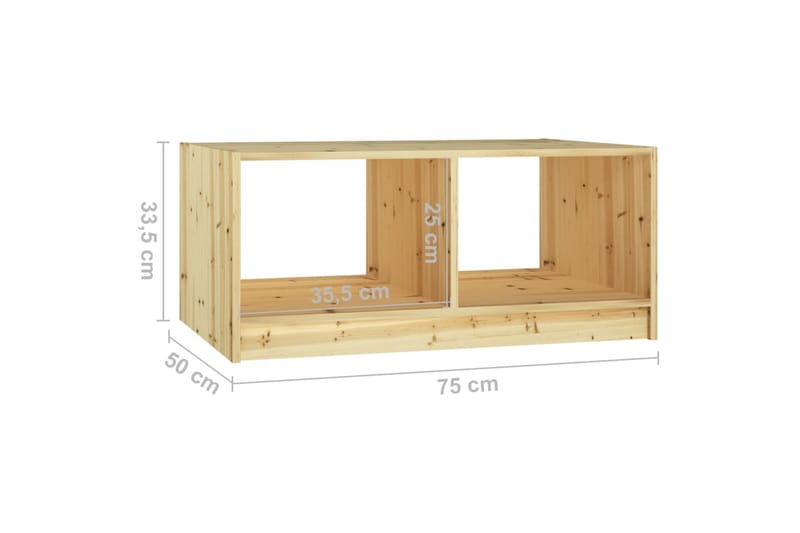 Soffbord 75x50x33,5 cm massivt granträ - Brun - Möbler - Bord & matgrupper - Soffbord