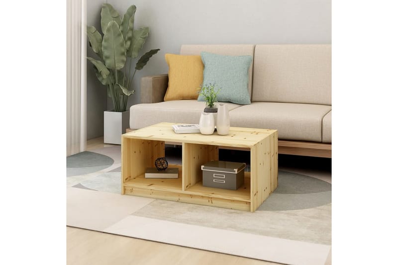 Soffbord 75x50x33,5 cm massivt granträ - Brun - Möbler - Bord & matgrupper - Soffbord