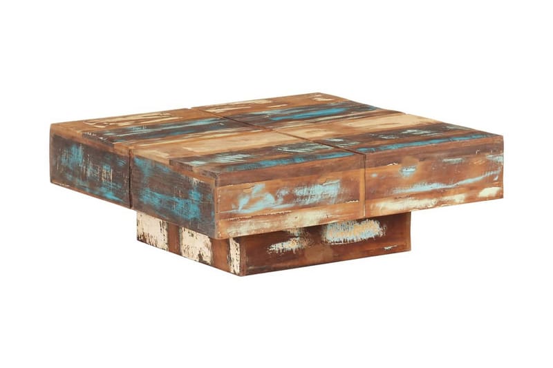 Soffbord 80x80x28 cm massivt återvunnet trä - Brun - Möbler - Bord & matgrupper - Soffbord