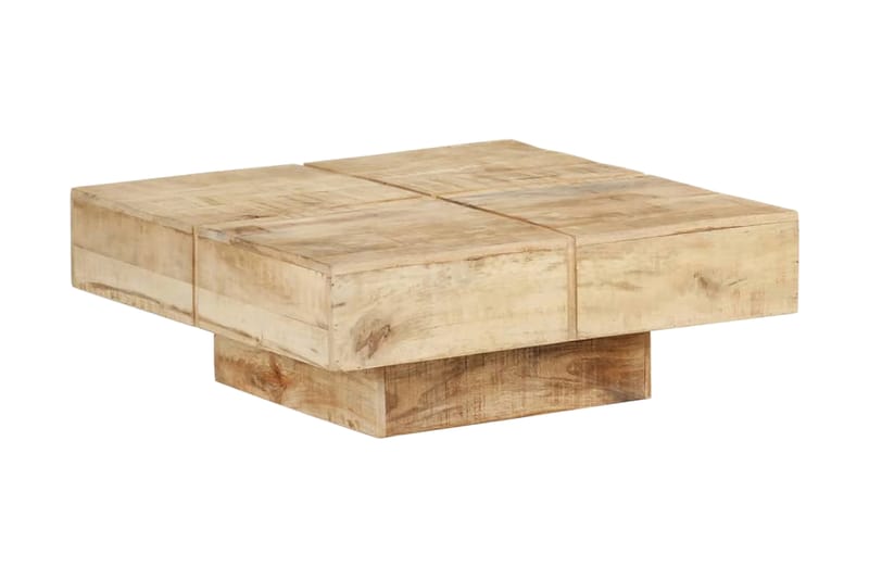 Soffbord 80x80x28 cm massivt mangoträ - Brun - Möbler - Bord & matgrupper - Soffbord