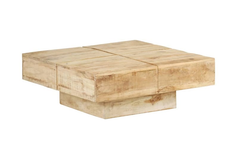 Soffbord 80x80x28 cm massivt mangoträ - Brun - Möbler - Bord & matgrupper - Soffbord