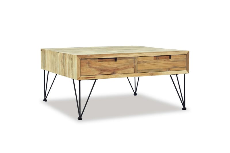Soffbord 80x80x40 cm massivt teakträ - Brun - Möbler - Bord & matgrupper - Soffbord