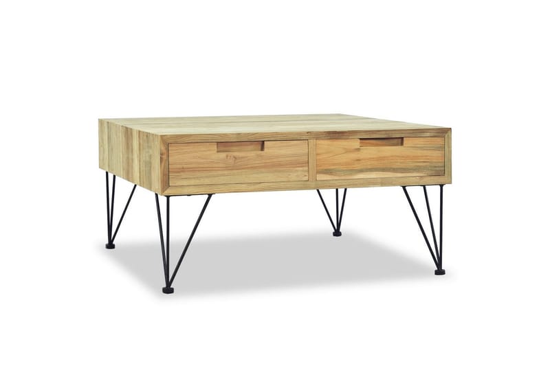 Soffbord 80x80x40 cm massivt teakträ - Brun - Möbler - Bord & matgrupper - Soffbord
