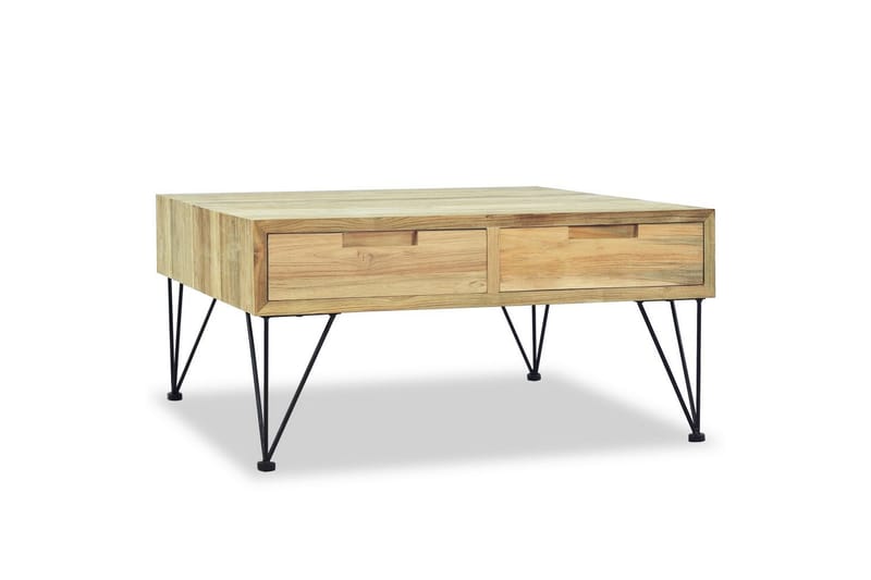Soffbord 80x80x40 cm massivt teakträ - Brun - Möbler - Bord & matgrupper - Soffbord