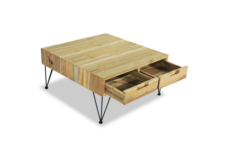 Soffbord 80x80x40 cm massivt teakträ - Brun - Möbler - Bord & matgrupper - Soffbord