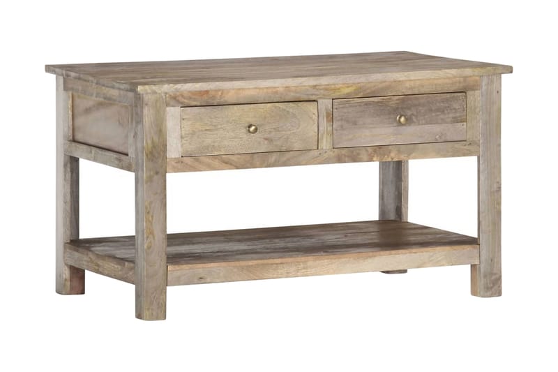 Soffbord 82x52x47 cm massivt mangoträ - Grå - Möbler - Bord & matgrupper - Soffbord