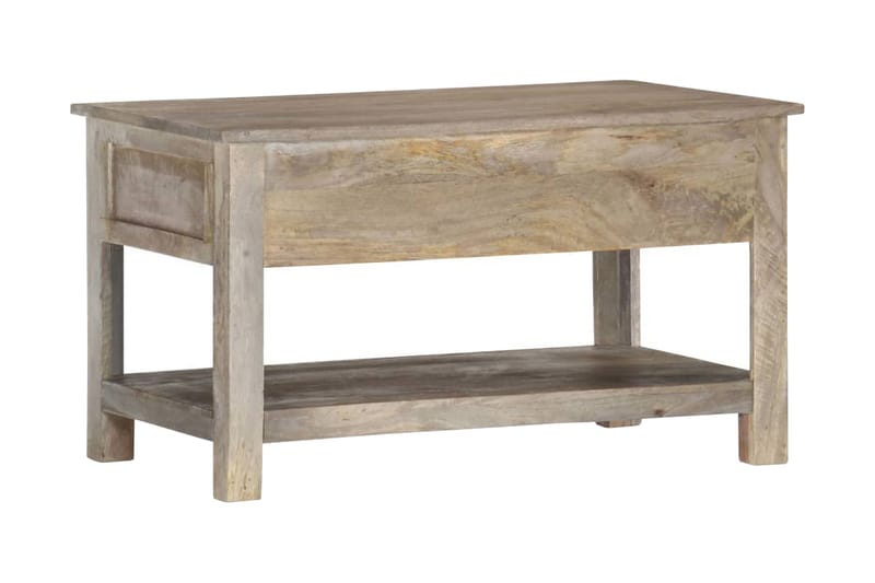 Soffbord 82x52x47 cm massivt mangoträ - Grå - Möbler - Bord & matgrupper - Soffbord