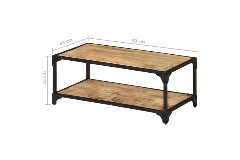 Soffbord 90x45x35 cm massivt grovt mangoträ - Brun - Möbler - Bord & matgrupper - Soffbord