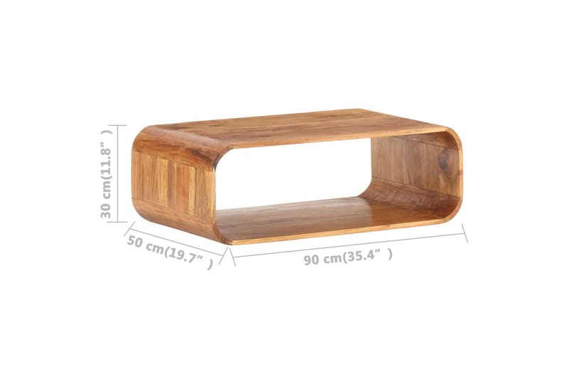 Soffbord 90x50x30 cm massivt akaciaträ - Brun - Möbler - Bord & matgrupper - Soffbord