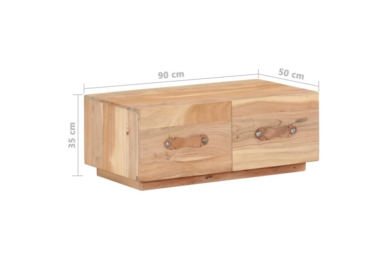 Soffbord 90x50x35 cm massivt återvunnet trä - Brun - Möbler - Bord & matgrupper - Soffbord