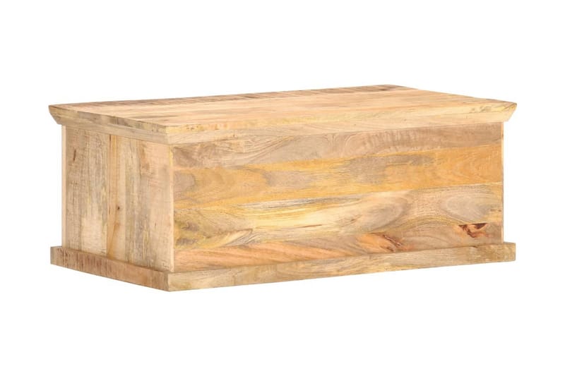 Soffbord 90x50x35 cm massivt mangoträ och naturlig rotting - Brun - Möbler - Bord & matgrupper - Soffbord