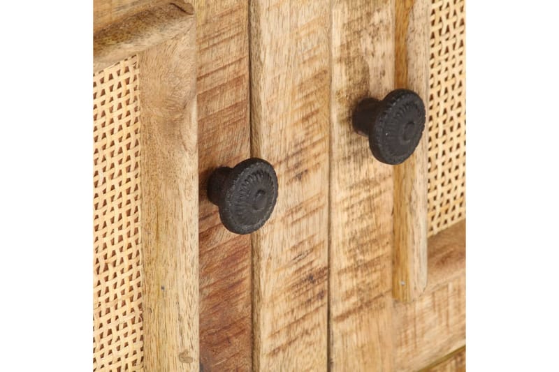 Soffbord 90x50x35 cm massivt mangoträ och naturlig rotting - Brun - Möbler - Bord & matgrupper - Soffbord