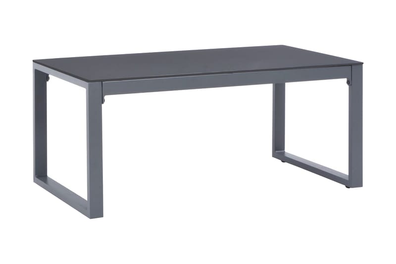 Soffbord 90x50x40 cm aluminium - Grå - Soffbord