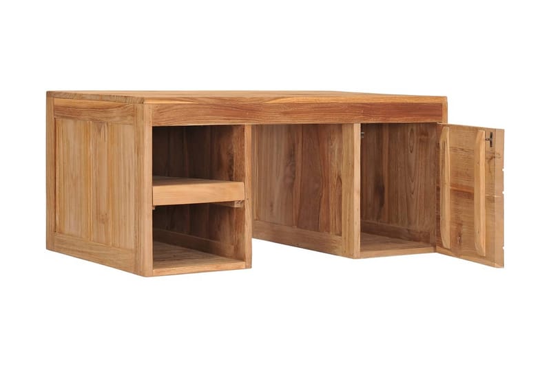 Soffbord 90x50x40 cm massiv teak - Brun - Soffbord