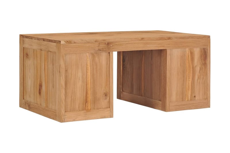 Soffbord 90x50x40 cm massiv teak - Brun - Soffbord