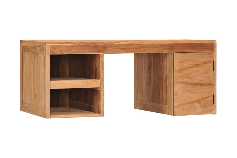 Soffbord 90x50x40 cm massiv teak - Brun - Soffbord