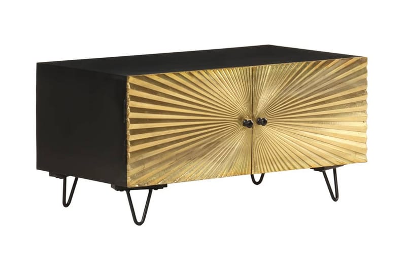 Soffbord 90x50x45 cm massivt mangoträ - Svart - Möbler - Bord & matgrupper - Soffbord