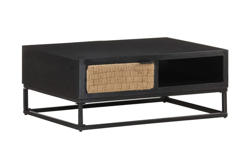 Soffbord 90x60x35 cm massivt mangoträ - Svart - Möbler - Bord & matgrupper - Soffbord