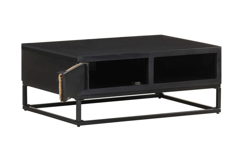 Soffbord 90x60x35 cm massivt mangoträ - Svart - Möbler - Bord & matgrupper - Soffbord