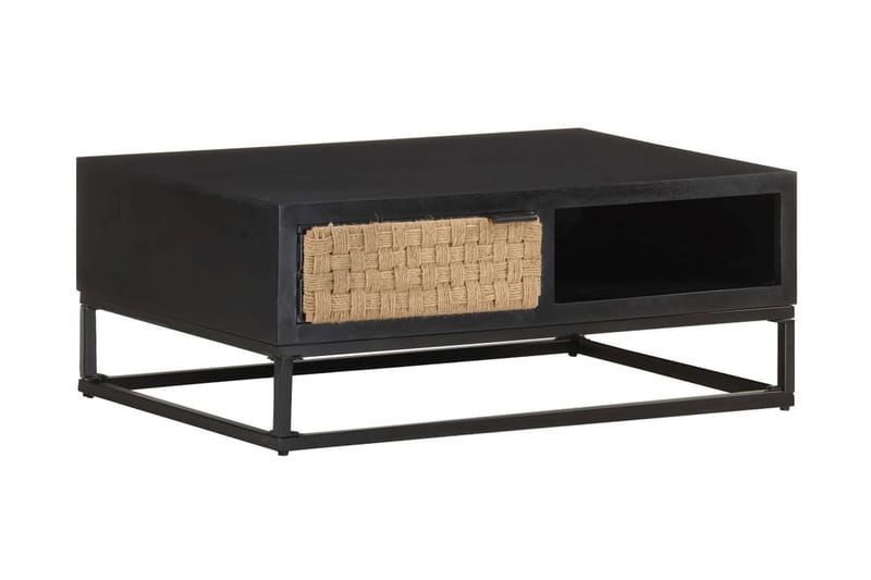 Soffbord 90x60x35 cm massivt mangoträ - Svart - Möbler - Bord & matgrupper - Soffbord