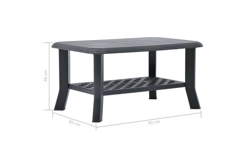 Soffbord antracit 90x60x46 cm plast - Grå - Möbler - Bord & matgrupper - Soffbord