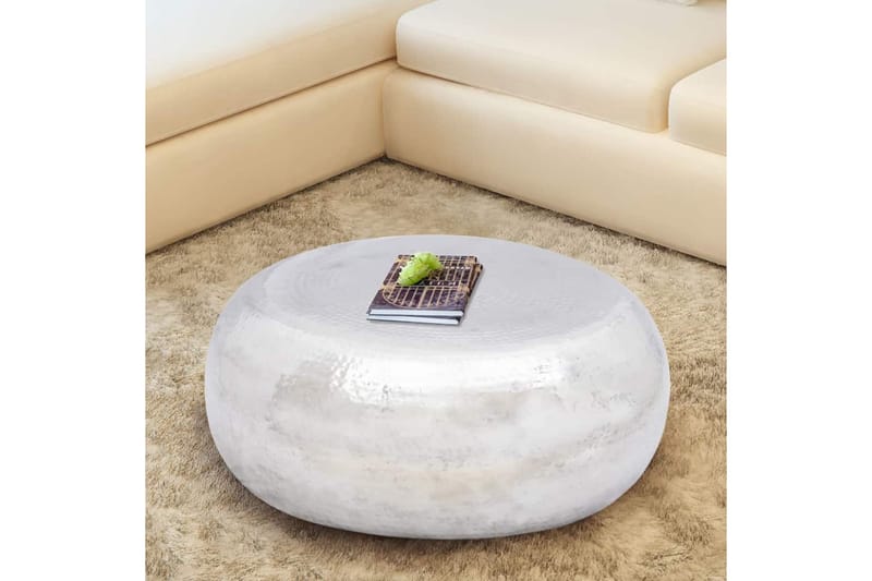 Soffbord av hamrad aluminium silver - Silver - Möbler - Bord & matgrupper - Soffbord