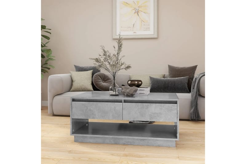Soffbord betoggrå 102,5x55x44 cm spånskiva - Grå - Möbler - Bord & matgrupper - Soffbord