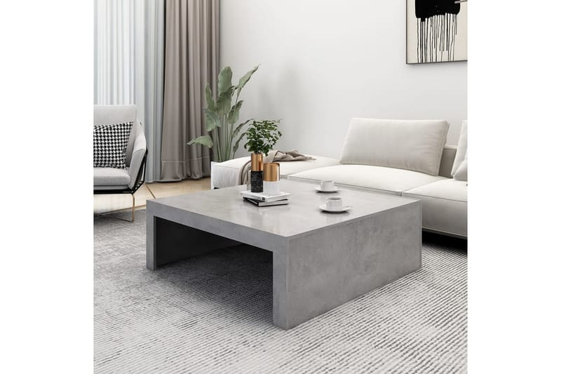 Soffbord betonggrå 100x100x35 cm spånskiva - Grå - Möbler - Bord & matgrupper - Soffbord