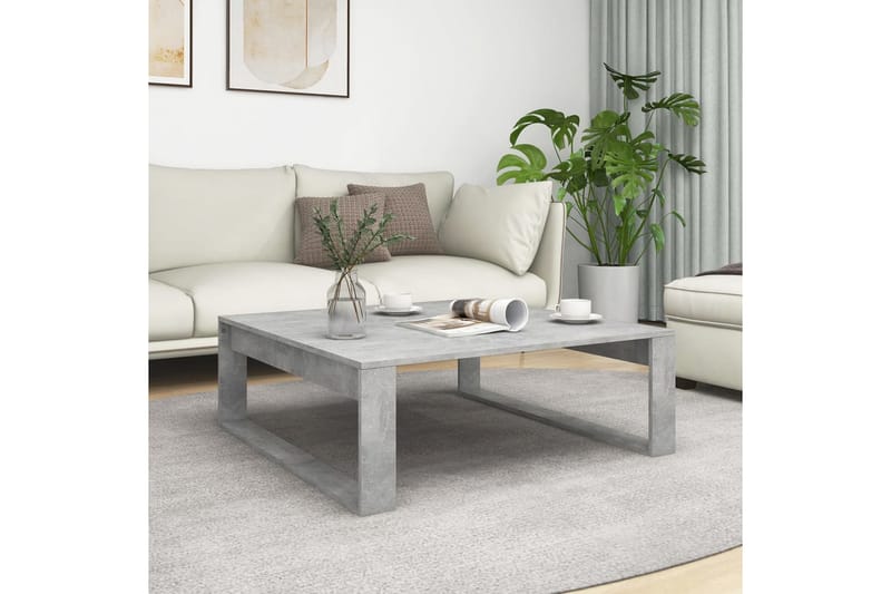 Soffbord betonggrå 100x100x35 cm spånskiva - Grå - Möbler - Bord & matgrupper - Soffbord