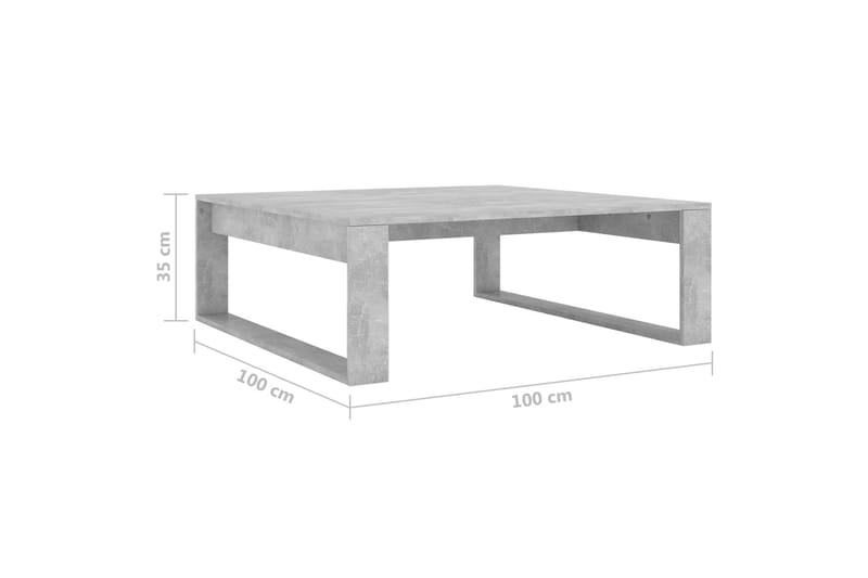 Soffbord betonggrå 100x100x35 cm spånskiva - Grå - Möbler - Bord & matgrupper - Soffbord