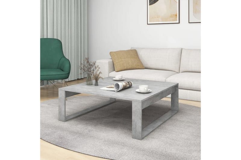 Soffbord betonggrå 100x100x35 cm spånskiva - Grå - Möbler - Bord & matgrupper - Soffbord