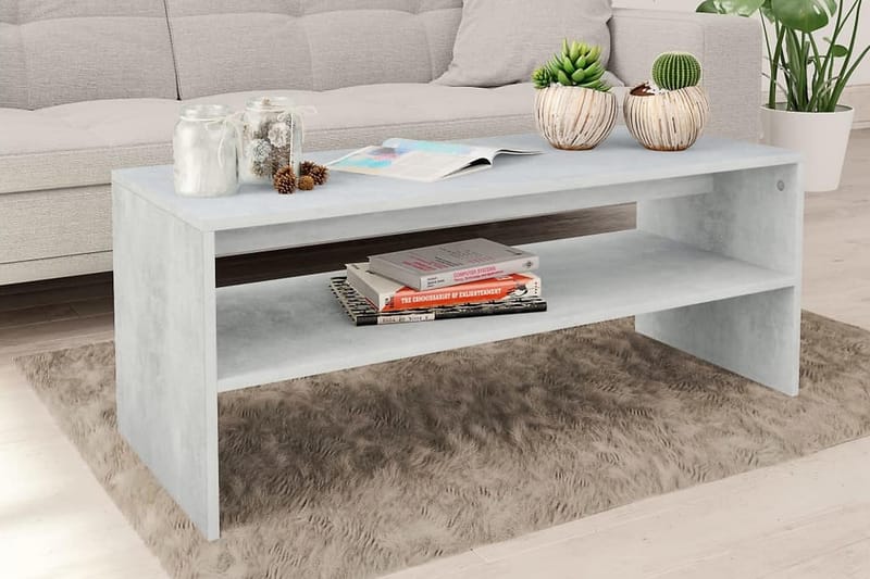 Soffbord betonggrå 100x40x40 cm spånskiva - Grå - Möbler - Bord & matgrupper - Soffbord