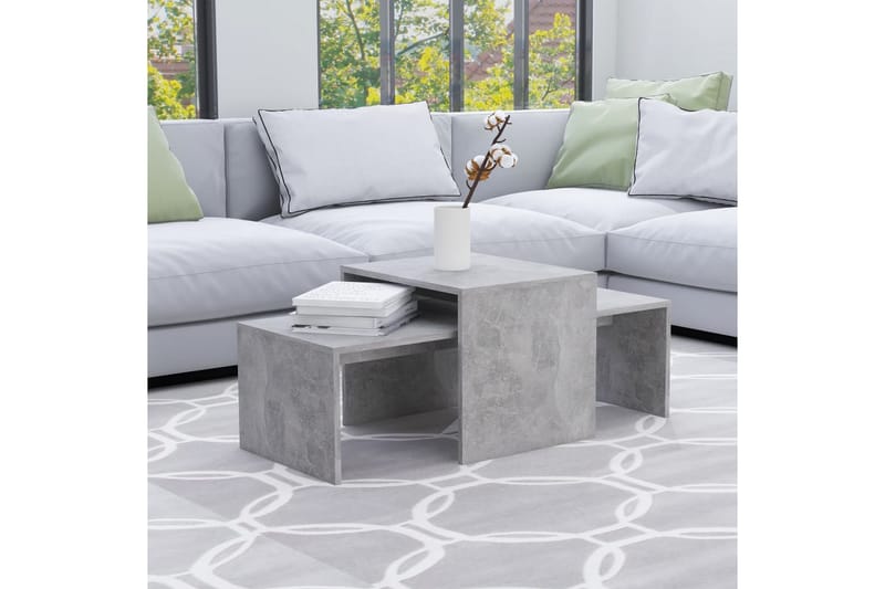 Soffbord betonggrå 100x48x40 cm spånskiva - Grå - Möbler - Bord & matgrupper - Soffbord