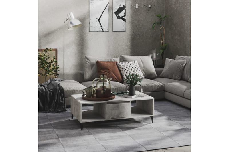 Soffbord betonggrå 103,5x60x35 cm spånskiva - Grå - Möbler - Bord & matgrupper - Soffbord