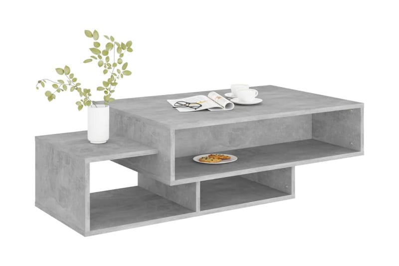 Soffbord betonggrå 105x55x32 cm spånskiva - Grå - Soffbord