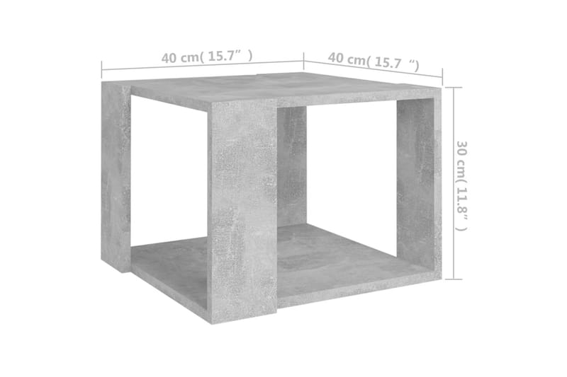 Soffbord betonggrå 40x40x30 cm spånskiva - Grå - Möbler - Bord & matgrupper - Soffbord