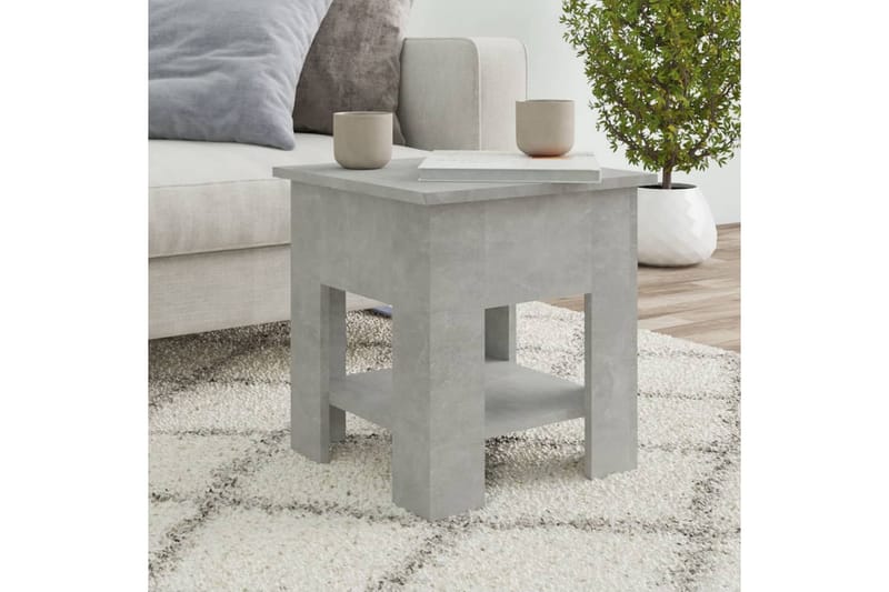 Soffbord betonggrå 40x40x42 cm konstruerat trä - Grå - Möbler - Bord & matgrupper - Soffbord