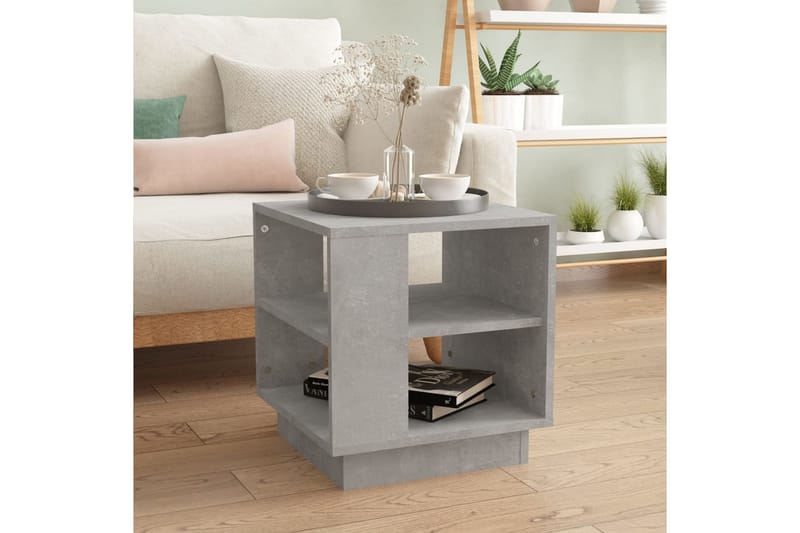 Soffbord betonggrå 40x40x43 cm konstruerat trä - Grå - Möbler - Bord & matgrupper - Soffbord