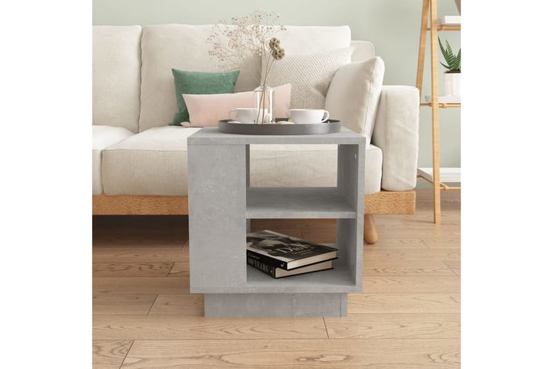 Soffbord betonggrå 40x40x43 cm konstruerat trä - Grå - Möbler - Bord & matgrupper - Soffbord