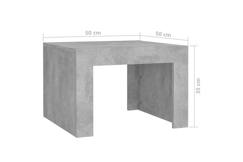 Soffbord betonggrå 50x50x35 cm spånskiva - Grå - Möbler - Bord & matgrupper - Soffbord
