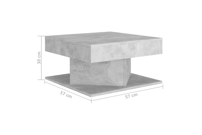 Soffbord betonggrå 57x57x30 cm spånskiva - Grå - Möbler - Bord & matgrupper - Soffbord