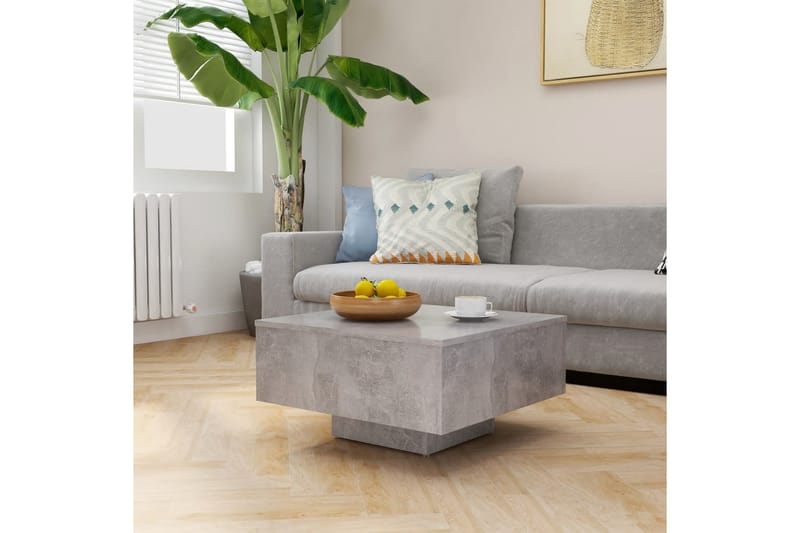 Soffbord betonggrå 60x60x31,5 cm spånskiva - Grå - Möbler - Bord & matgrupper - Soffbord