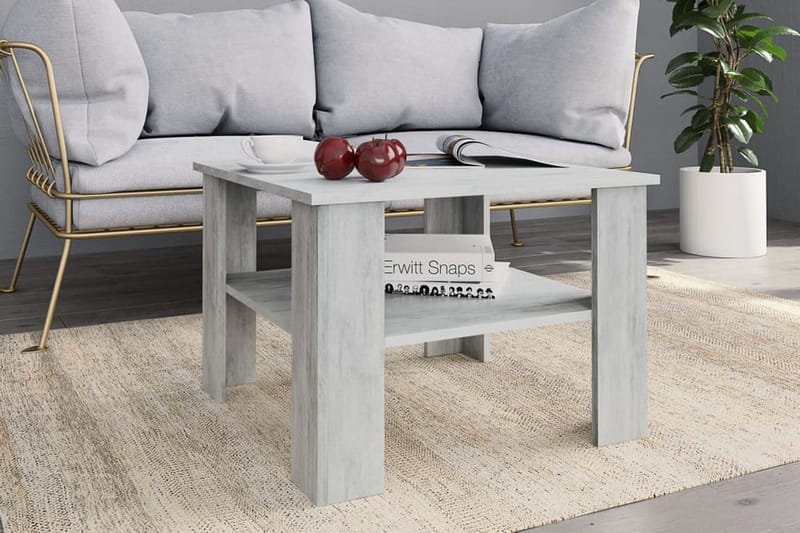 Soffbord betonggrå 60x60x42 cm spånskiva - Betonggrå - Möbler - Bord & matgrupper - Soffbord