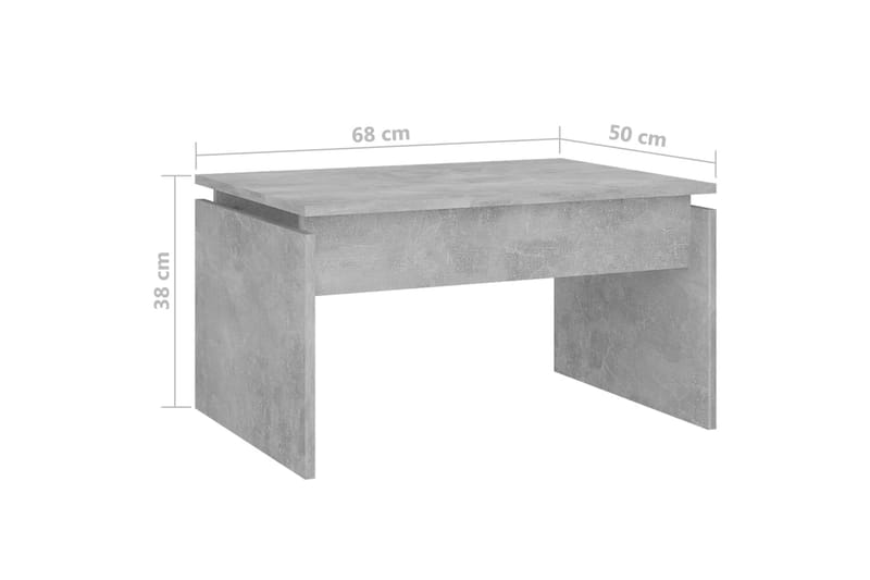 Soffbord betonggrå 68x50x38 cm spånskiva - Grå - Möbler - Bord & matgrupper - Soffbord