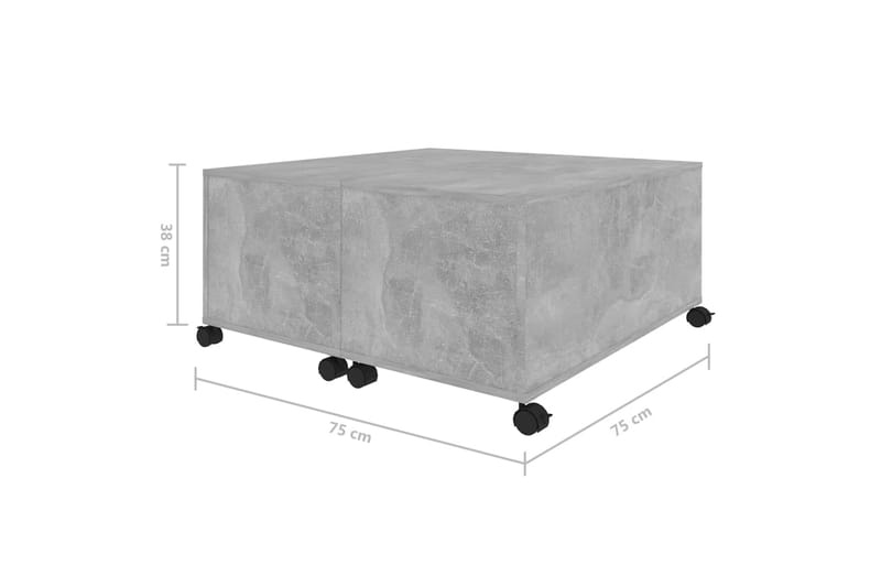Soffbord betonggrå 75x75x38 cm spånskiva - Grå - Möbler - Bord & matgrupper - Soffbord