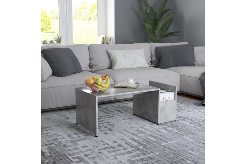 Soffbord betonggrå 90x45x35 cm spånskiva - Grå - Möbler - Bord & matgrupper - Soffbord
