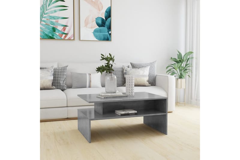 Soffbord betonggrå 90x60x42,5 cm spånskiva - Grå - Möbler - Bord & matgrupper - Soffbord