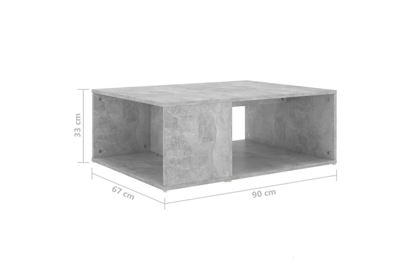 Soffbord betonggrå 90x67x33 cm spånskiva - Grå - Möbler - Bord & matgrupper - Soffbord